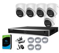 HIKVISION SMART COLORVU CCTV 8MP 4K NVR IP POE 2-WAY AUDIO 4MP CAMERA SYSTEM KIT
