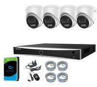 HIKVISION SMART COLORVU CCTV 8MP 4K NVR IP POE 2-WAY AUDIO 4MP CAMERA SYSTEM KIT