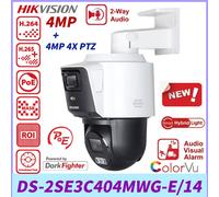 Hikvision Tandem Vu 4MP+4MP 4X PoE PTZ IP Cameras DS-2SE3C404MWG-E/14 2.8-12mm