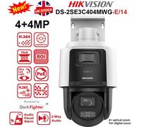 Hikvision TandemVu 4MP+4MP 4X PTZ 2-Way Talk PoE IP Camera DS-2SE3C404MWG-E/14