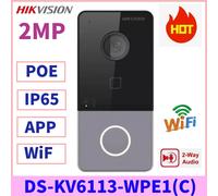 Hikvision WiFi DS-KV6113-WPE1(C) 2MP Video Intercom IP Doorbell Waterproof PoE
