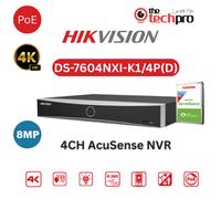HikvisionDS-7604NXI-K14CH AcuSense PoE NVR | 4K AI Network Video Recorder