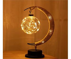 Hilai 2022 The Enchanted Lunar Lamp, LED Moon Lamp Kids Night Light Galaxy Lamp, Hanging Moon Lamp Magic Moon Night Light, Remembrance Gift