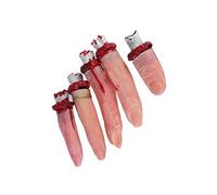 Hilai 5 Pcs Scary Bloody Severed Chopped Off Fingers Chop Halloween Party Decorations Prop