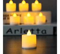 Hilai Battery Tea Lights,Led Tea Light Candles Flameless Candles Lights Battery Operated Flickering Candles Realistic Fake Tealight Candles Electric Fake Candle for Party Holiday