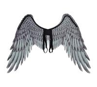 Hilai Devil Costume, Angel Wing 41.3x29.5 Inch Black Wing Halloween Black Angel Costume Non-Woven Fabric Cosplay Wing for Adults Carnival Halloween Costume Cosplay Props