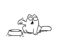 Hilai Funny Cartoon Cat vinyl Car laptop window tank wall sticker Bowl Cat Decal stickers Decals Wallpaper