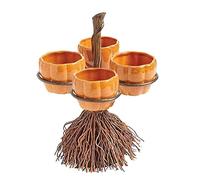 Hilai Halloween Plates Serving Dishes, Halloween Ornament Decorative Broom Pumpkin Bowl Party Props Art Deco