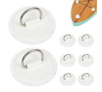 Hilai Kayak Hardware, D-Ring Patch 8PCS Stainless Steel D-Ring Patch for Paddle Board Inflatable Boats PVC for Kayak Rafting Accessories No Glue Included