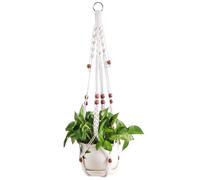 Hilai Macrame Plant Hanger 32'' Woven Boho Plant Hanger Holder Topped with Ring Heavy Loading Hangers Indoor for Flowers & Plants Display, Garden Tools
