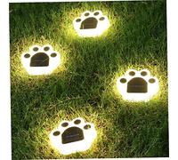 Hilai Solar Garden Lights LED Cat Paw in-Ground Pathway Decorative Lights Outdoor Lamp Warm Lighting Pathway Lighting