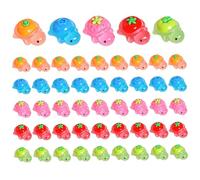 Hilai Tiny Turtles, 50PCS Glow in The Dark Mini Resin Turtles, Tiny Resin Animals for Garden Aquarium Bonsai Flower Pot Dollhouse Party Decoration, Garden Tools