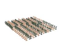 Hilai Toy Soldiers, 200pcs Toy Soldiers Army Men Figures - 12 Poses, Plastic Mini Army Figures, Brown & Green Colors