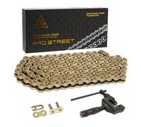 HILAKE 428 Motorcycle Chain 120 Links Non O-Ring with Connecting Master Link and Chain Breaker Heavy Duty Drive Chain for Motorcycle Bicycle Go Kart Mini Trail Bike