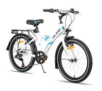 Hiland 20 Inch Kids Bike, 6 Speed Kids Bicycle for boys from 6 7 8 9 years, White
