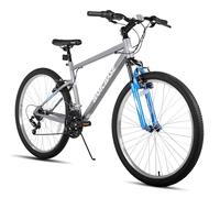 Hiland 27.5 Inch Mountain Bike, 18 Speed MTB for Men Women, Adult Mountain Bike with V-brakes, Gray