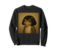 Hilarious Bob Haircut Frog Meme Funny Frog Lover Toad Sweatshirt