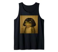Hilarious Bob Haircut Frog Meme Funny Frog Lover Toad Tank Top