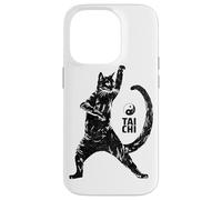 Hilarious Cat Practicing Tai Chi Martial Arts Ying Yang Case for iPhone 14 Pro