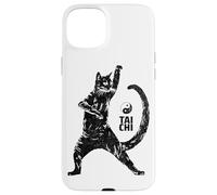Hilarious Cat Practicing Tai Chi Martial Arts Ying Yang Case for iPhone 15 Plus