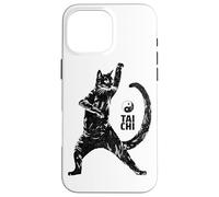 Hilarious Cat Practicing Tai Chi Martial Arts Ying Yang Case for iPhone 16 Pro Max