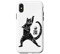 Hilarious Cat Practicing Tai Chi Martial Arts Ying Yang Case for iPhone X/XS