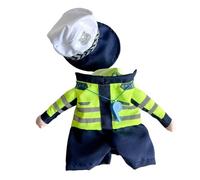 Hilarious Cop Dog Cap Breathable Easy to Clean Perfect for Halloween Costumes Pet Apparel Soft Fabric Dog Transformation Suit