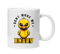 Hilarious Crazy Duck Ceramic Mug Funny Quote 'Dont Make Me Angry' Reusable Coffee Cup for Birthday Christmas Drinkware, Tumbler Reuse, Washable