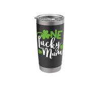 Hilarious Cute St Patricks Day Irish Clover One Lucky Mum Stainless Steel Insulated Tumbler