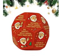Hilarious Exchange Party Dice, 8x8cm Family Game with 6 Fun Holiday Themes, Stocking Stuffer Party Game for Adults, Festive Family Reunion Office Party Entertainment (Red)