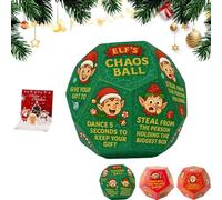 Hilarious Exchange Party Game Dice, New 3 * 3in Santa Swap Gifts Exchange Dice, Xmas Stocking Stuffers, Funny Left Right Center Dices for Office Events, Family Night, Holiday(Green A)