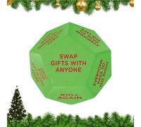 Hilarious Gift Exchange Dice, Christmas Stocking Stuffers Swap Dice, 12 Sides Fun Family Group Activities Supplies for Kids Teen Adults Lovers Coworkers Friends Gathering