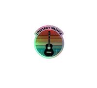 Hilarious I Destroy Silence Strumming Ukuleles Guitars Lover Humorous 3