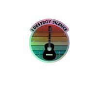 Hilarious I Destroy Silence Strumming Ukuleles Guitars Lover Humorous 3