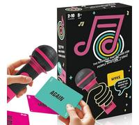 Hilarious Karaoke Battle Game with Foam Mic, Music Challenge Card Game for 2-10 Bad Singers, Teens & Family, Perfect for Game Nights, Christmas & Birthday Party Gifts for 8+ Year Olds