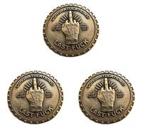 Hilarious "Last Fuck to Give" EDC Challenge Coin | Adult Humor Sarcastic Token for Burnout & No Fucks Left | Perfect Office Joke Gift & Stress Relief Novelty | Durable Metal Collectible (3pcs)