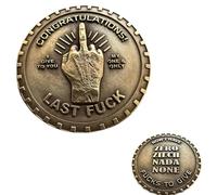 Hilarious "Last Fuck to Give" EDC Challenge Coin | Adult Humor Sarcastic Token for Burnout & No Fucks Left | Perfect Office Joke Gift & Stress Relief Novelty | Durable Metal Collectible (1pc)