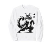 Hilarious Mainecoon Cat Practicing Tai Chi Ying Yang Cats Sweatshirt