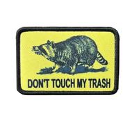 Hilarious Meme Patches, Raccoon Don't Touch My Trash Hook and Loop Morale Tactical Patch Decorative Patches Sew On for Clothing, Dress, Hat, Backbags