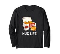 Hilarious Nug Life Chicken Nuggets Meme Funny Junk Food Long Sleeve T-Shirt
