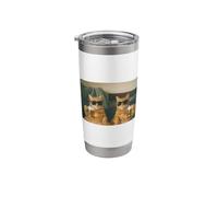 Hilarious Orange Cats Drinking Beer Meme Funny Cat Beer Meme Stainless Steel Insulated Tumbler