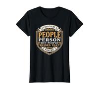 Hilarious Sarcastic Introvert Humor About A Social Drain Value Graphic T-Shirt, Women, Black, M