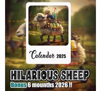 Hilarious Sheep Calendar 2025-2026: 18 Months of The Animal from Jan 2025 to Jun 2026|Great Gift For Organizing & Planning, US Holidays|Kalender Calendario Calendrier