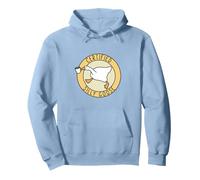 Hilarious Silly Goose on a Coffee Run, Funny Goose Geese Pullover Hoodie, Adult Unisex, Dusty Blue, XX-Large