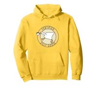 Hilarious Silly Goose on a Coffee Run, Funny Goose Geese Pullover Hoodie, Adult Unisex, Lemon Yellow, Small