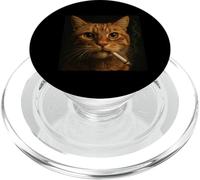 Hilarious Smoking Cat Meme Funny Cigarette Kitten Cat Meme PopSockets PopGrip for MagSafe
