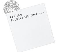 Hilarious Sticky Notes, Funny Sticky Note Snarky Novelty Office Supplies, Novelty Memo Pads Sticky Note with 20pcs of Hilarious Stickers (for The Fuckteenth Time)