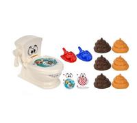 Hilarious Upgrade Ejectable Toilet Poop Prank Interactive Toy Turn Your Friendship's Boat Into A Laughter Filled Flip Flop (White, 11.5x10x7.6cm)