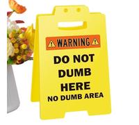 Hilarious Warning Desk Signs - Miniature Safety Desk Warning Sign Ornaments | Gag Desk Caution Signs for Offices & Cubicle | Sarcastic Funny Answer Desk Sign for Coworkers & Employees, WorkplaceHumor
