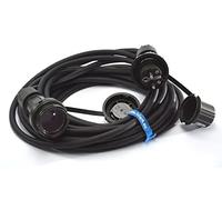 Hilark H07RN-F 3g4 mm (3x4 mm2) IP68 - Extension Cord Rubber Cable for Construction Site, Industry, Outdoor (25 m, Black Wire, Plug and Green Plug)